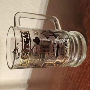 Vintage VTG Las Vegas strip glass stein mug